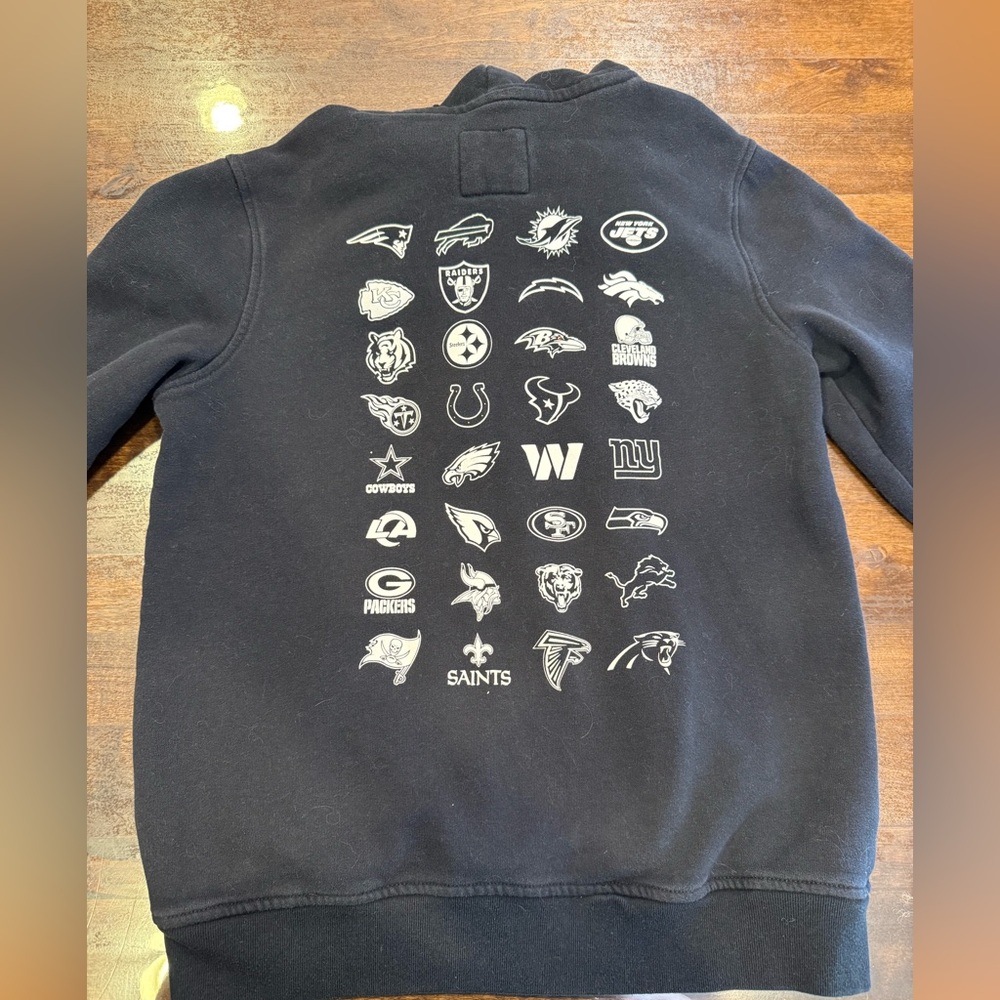 Abercrombie Kids NFL Boys Hoodie - Size 13/14 Black - Picture 2 of 7